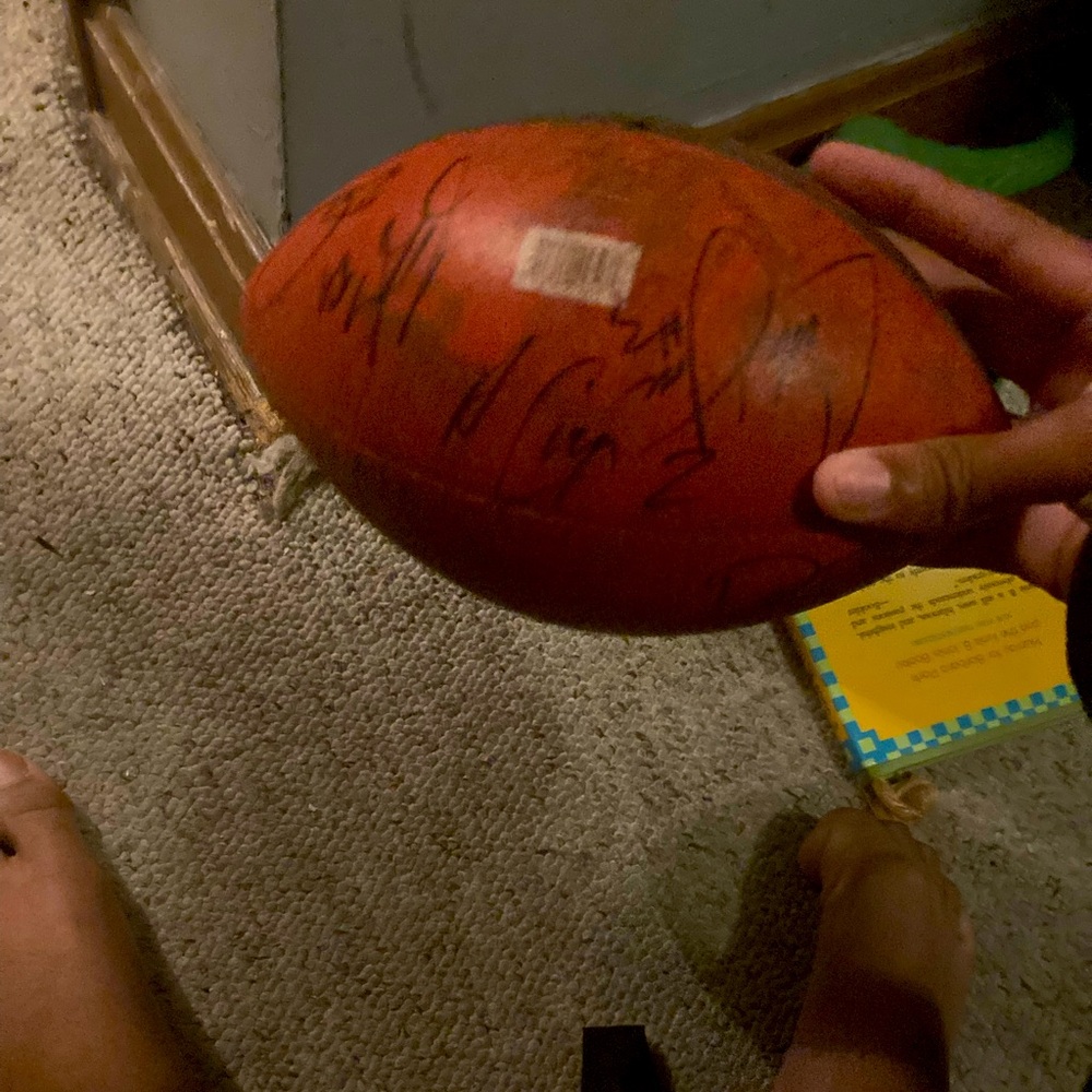 Autographed Cleveland browns football